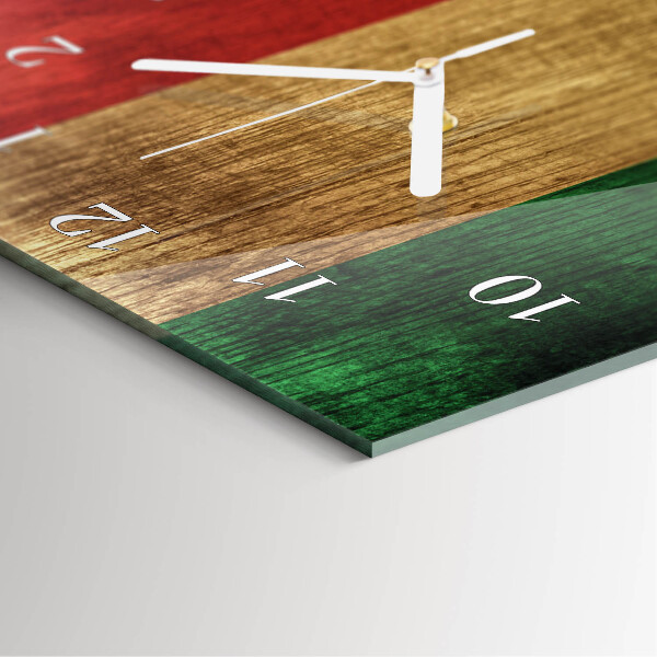 Vertical wall clock Italian flag