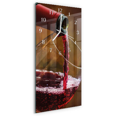 Vertical wall clock Wine