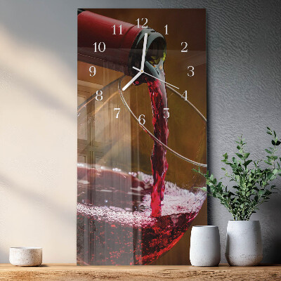 Vertical wall clock Wine