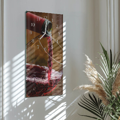 Vertical wall clock Wine