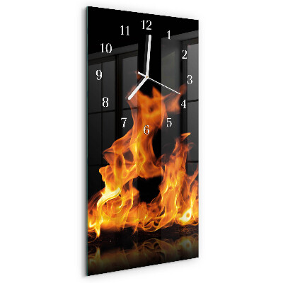 Vertical wall clock Fire