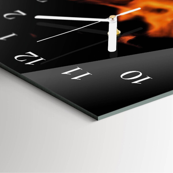 Vertical wall clock Fire