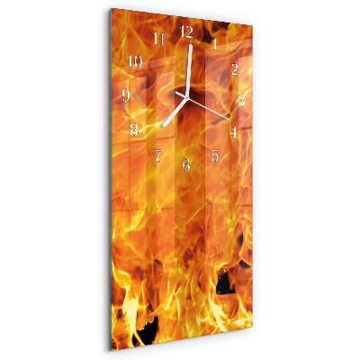 Vertical wall clock Fire