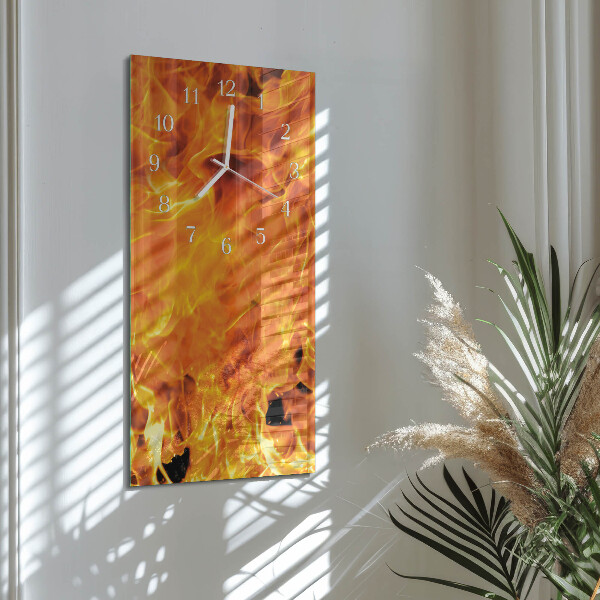 Vertical wall clock Fire