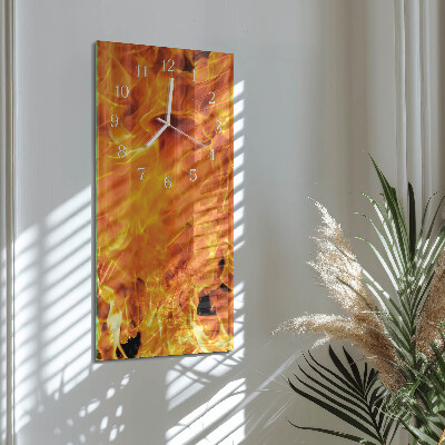 Vertical wall clock Fire
