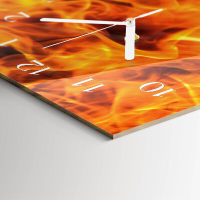 Vertical wall clock Fire