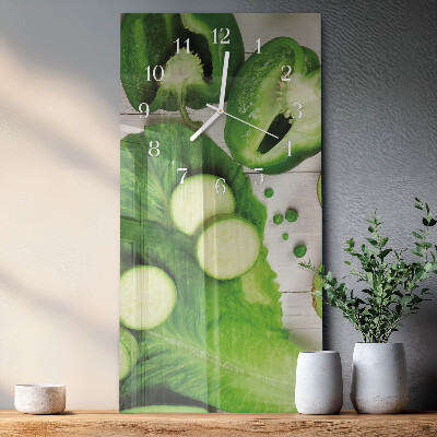 Vertical wall clock Vegetables