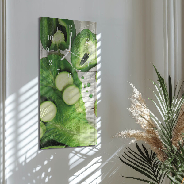 Vertical wall clock Vegetables