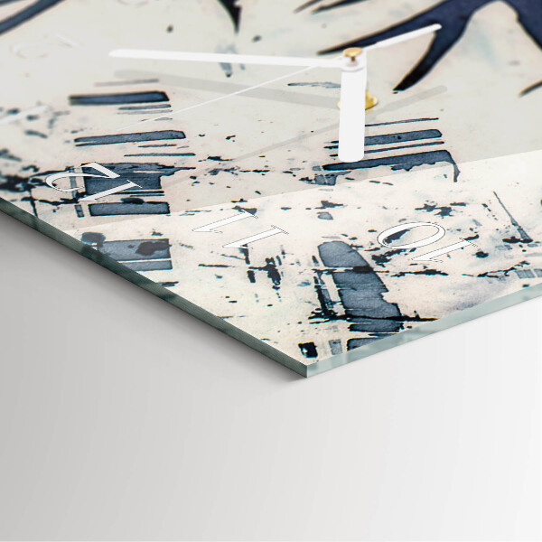 Vertical wall clock Branches