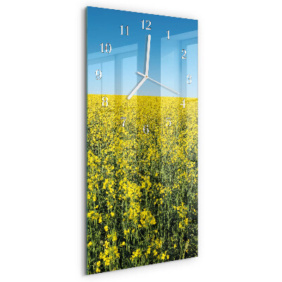 Vertical wall clock Field of Flowers