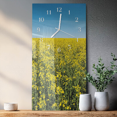 Vertical wall clock Field of Flowers