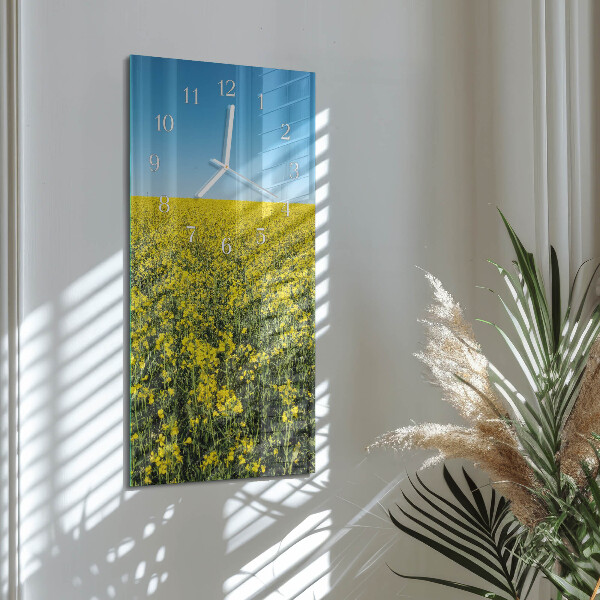 Vertical wall clock Field of Flowers