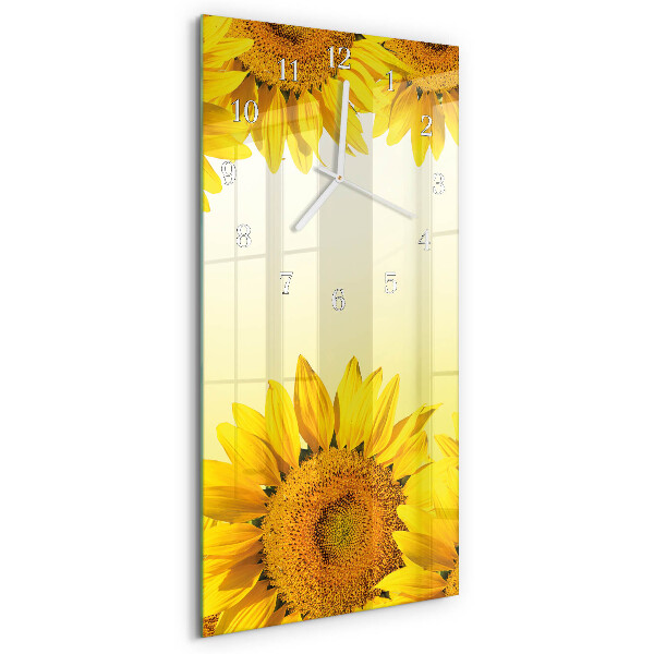Vertical wall clock Sunflower
