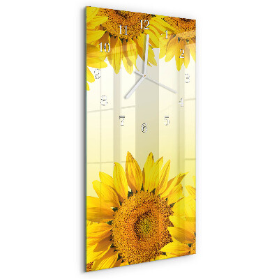 Vertical wall clock Sunflower