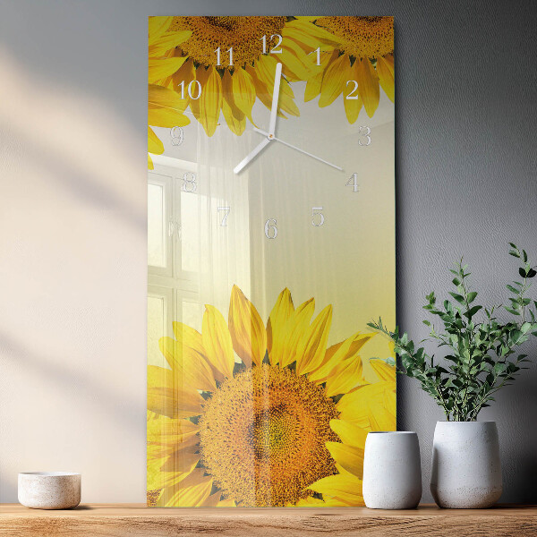 Vertical wall clock Sunflower