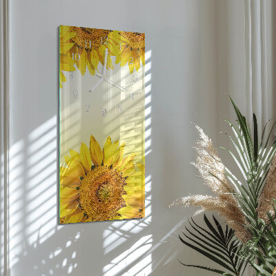 Vertical wall clock Sunflower