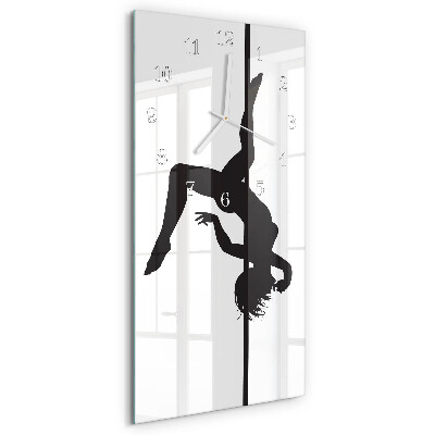 Vertical wall clock Pole Dancer