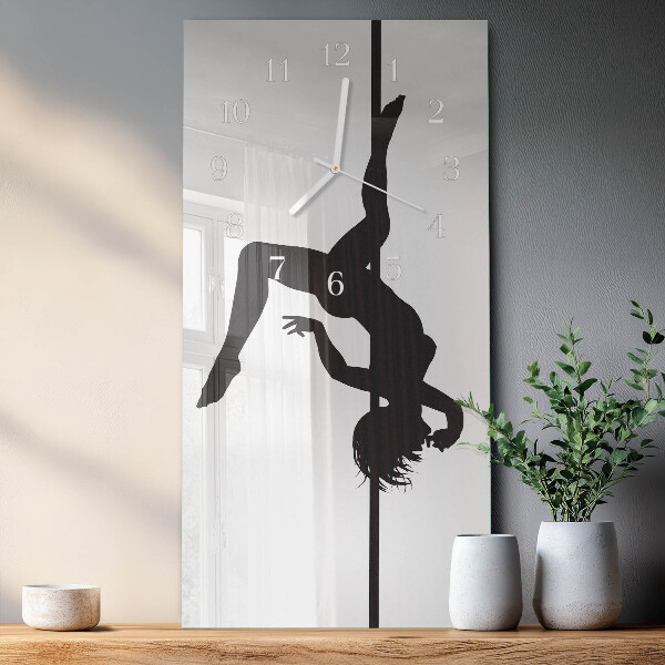 Vertical wall clock Pole Dancer