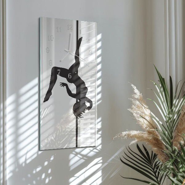 Vertical wall clock Pole Dancer