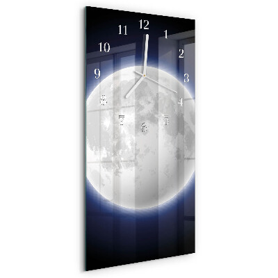 Vertical wall clock Moon