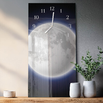 Vertical wall clock Moon