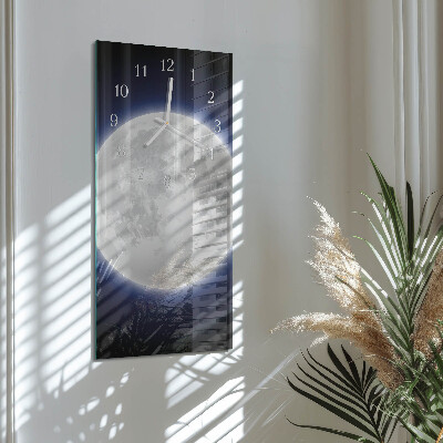 Vertical wall clock Moon