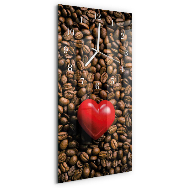 Vertical wall clock Coffee Beans
