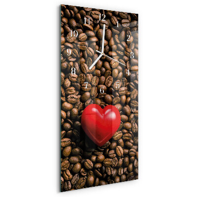 Vertical wall clock Coffee Beans