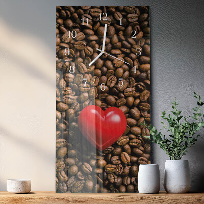 Vertical wall clock Coffee Beans