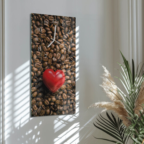 Vertical wall clock Coffee Beans