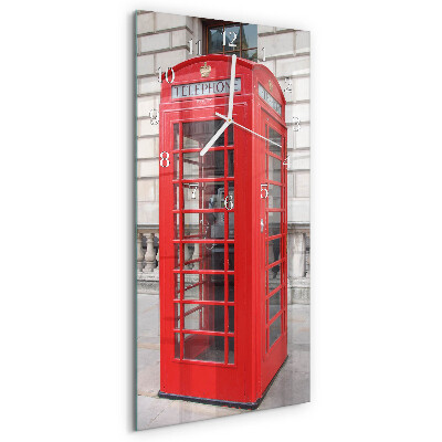 Vertical wall clock Public phone