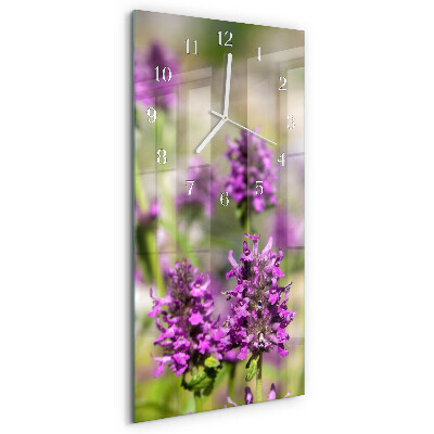 Vertical wall clock Flowers