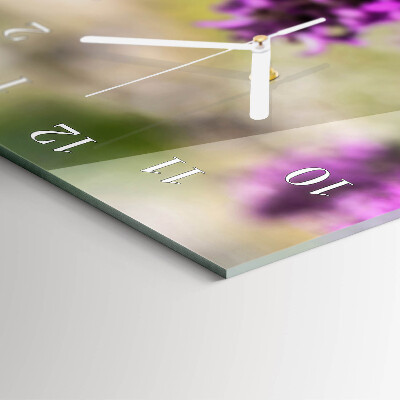 Vertical wall clock Flowers