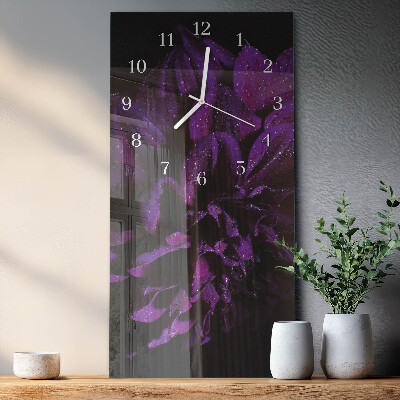 Vertical wall clock Peony