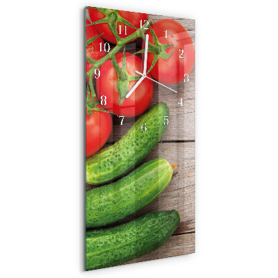 Vertical wall clock Vegetables