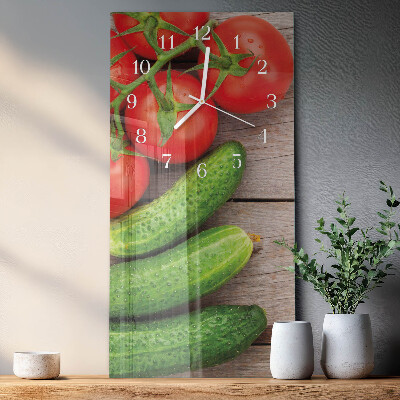 Vertical wall clock Vegetables