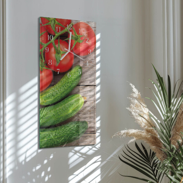 Vertical wall clock Vegetables