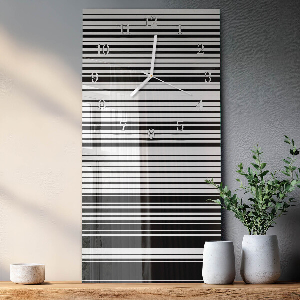 Vertical wall clock Stripes