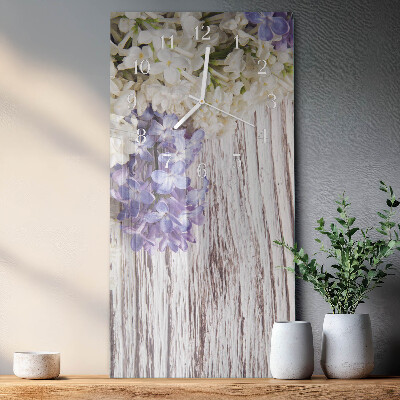 Vertical wall clock Lilac