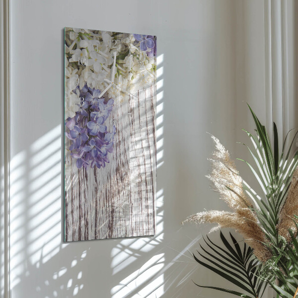 Vertical wall clock Lilac