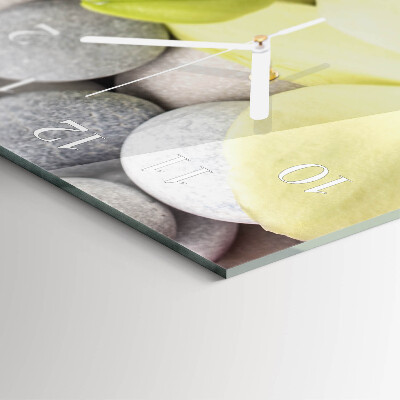 Vertical wall clock Orchid Stones