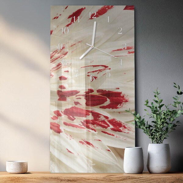 Vertical wall clock Flower