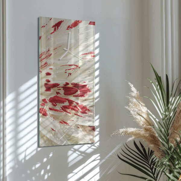 Vertical wall clock Flower