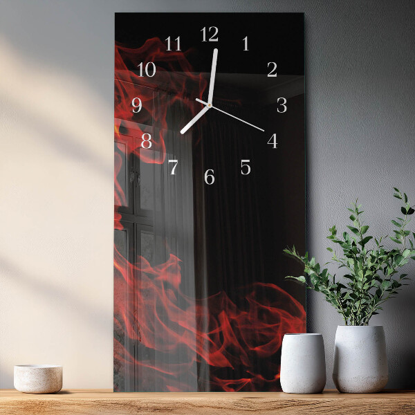 Vertical wall clock Fire
