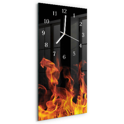 Vertical wall clock Fire