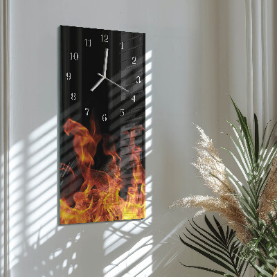 Vertical wall clock Fire