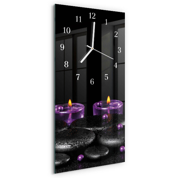Vertical wall clock Candle Stones