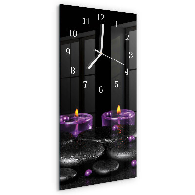 Vertical wall clock Candle Stones