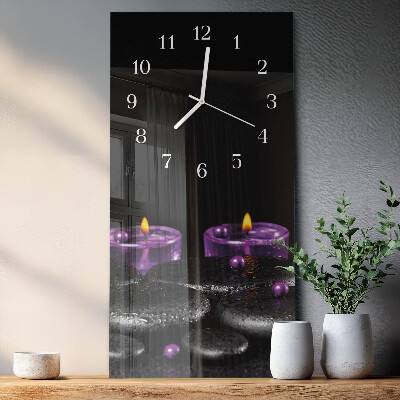 Vertical wall clock Candle Stones