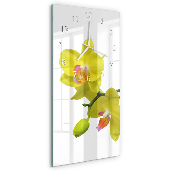 Vertical wall clock Orchid
